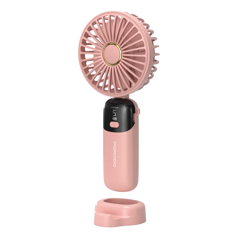 Porodo Lifestyle Chillo Flex Portable Handheld Fan with 5 Adjustable Speed Levels detail view