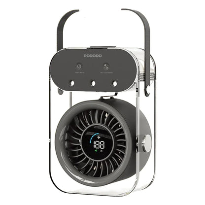 Porodo Lifestyle Chillo Aqua Portable Mist Fan with 500mL Large Water Tank - Black