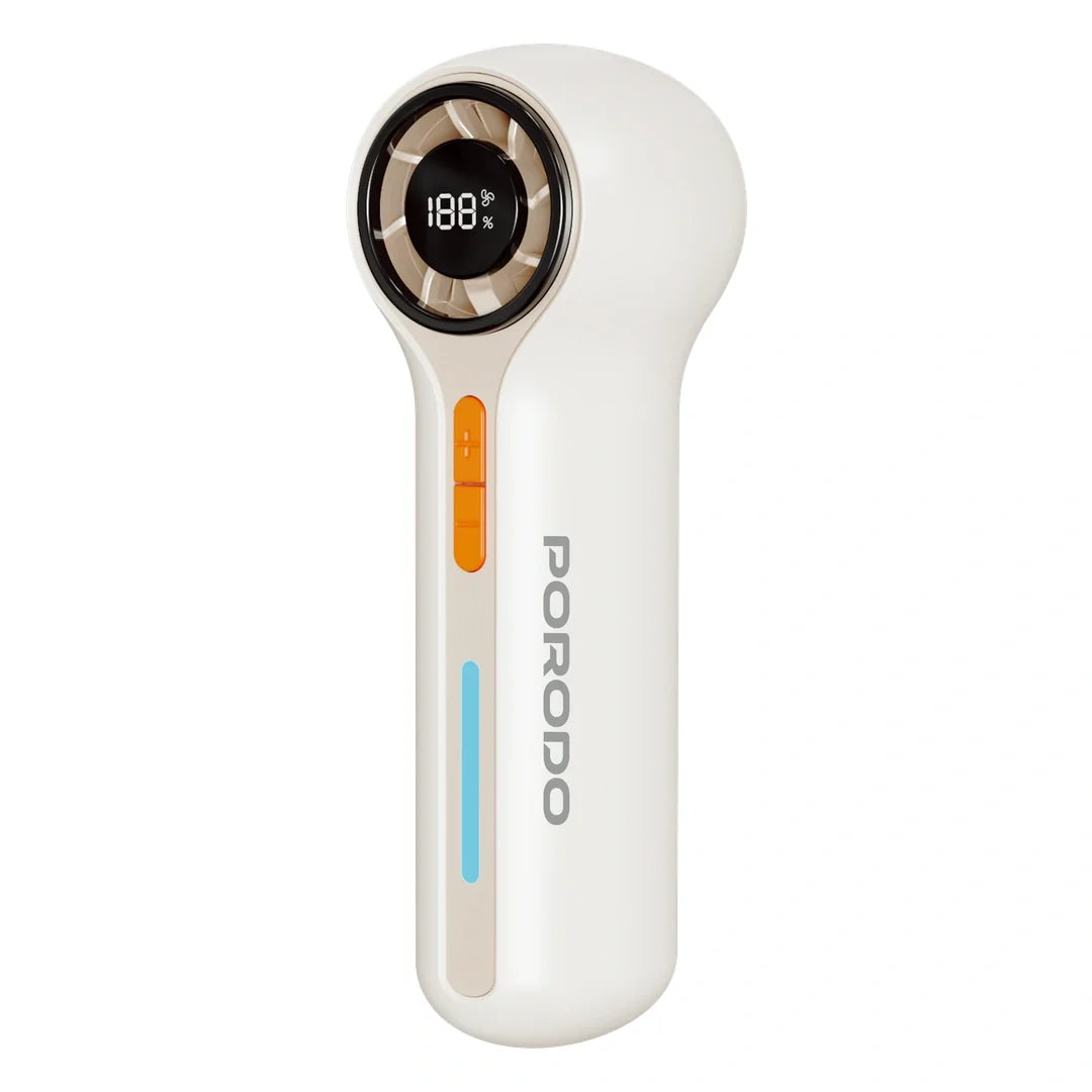 Porodo Lifestyle Chillo Breeze Pocket Turbo Fan with 100 Adjustable Speed Levels - Beige