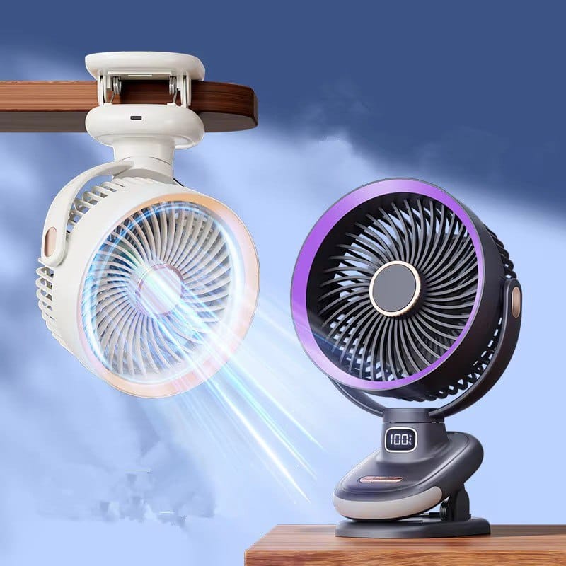 S6 Circulation Fan - 3-in-1 Smart Desktop Fan with Digital Display & 10000mAh Battery