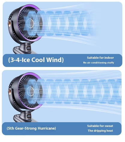 S6 Circulation Fan - 3-in-1 Smart Desktop Fan with Digital Display & 10000mAh Battery