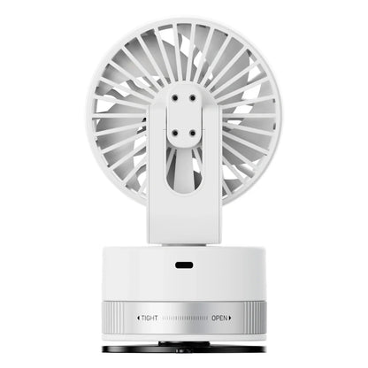 Porodo Chillo Luxe Portable Suction Cup Fan with 4000mAh Rechargeable Battery - White