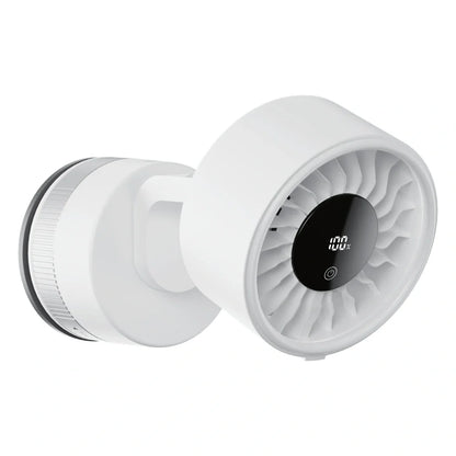 Porodo Chillo Luxe Portable Suction Cup Fan with 4000mAh Rechargeable Battery - White