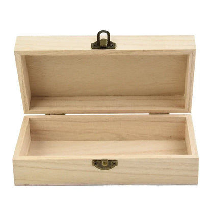 Antique Style Wooden Carbonization Gift Box Rectangular Burnt Wood Hairpin Storage Home Decor Organizer for Jewelry Keepsakes