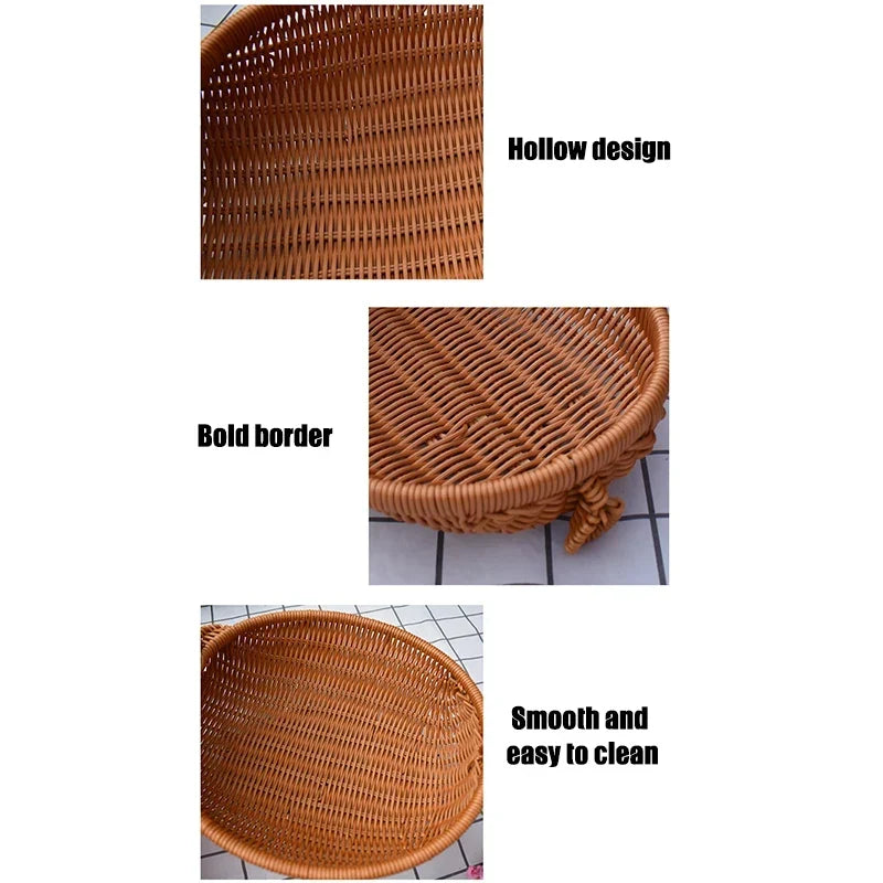 Rattan Woven Fruit Basket Cute Shape Fruit Bowls Tray Vegetable Snack Basket Novelty Animal Shaped Home Decor Organizer Handmade