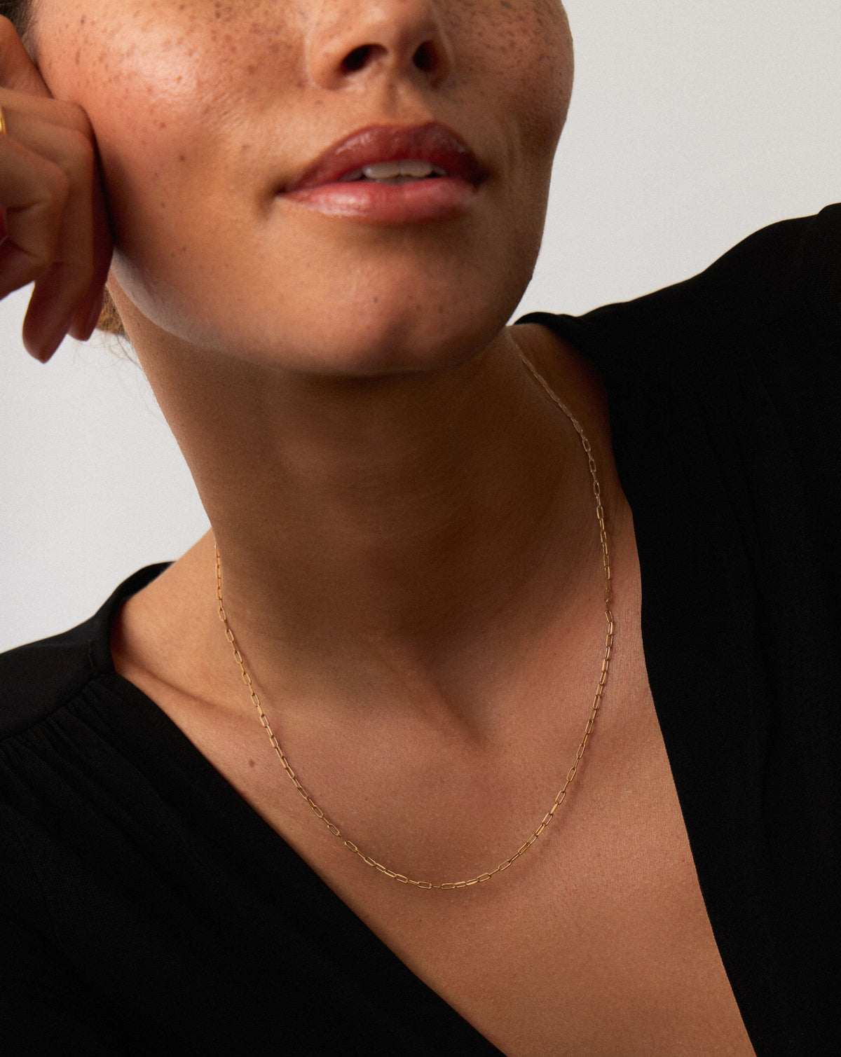 Solid Gold Classic Paperclip Chain Necklace | 14ct Solid Gold