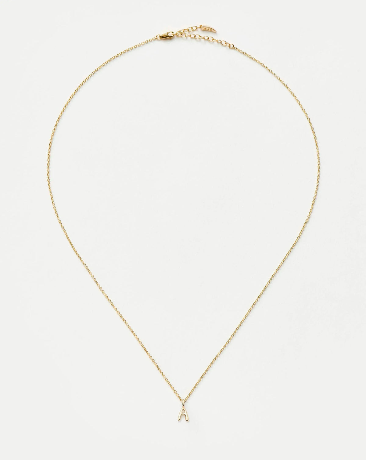 Solid Gold Initial Mini Pendant Necklace - A | 14ct Solid Gold