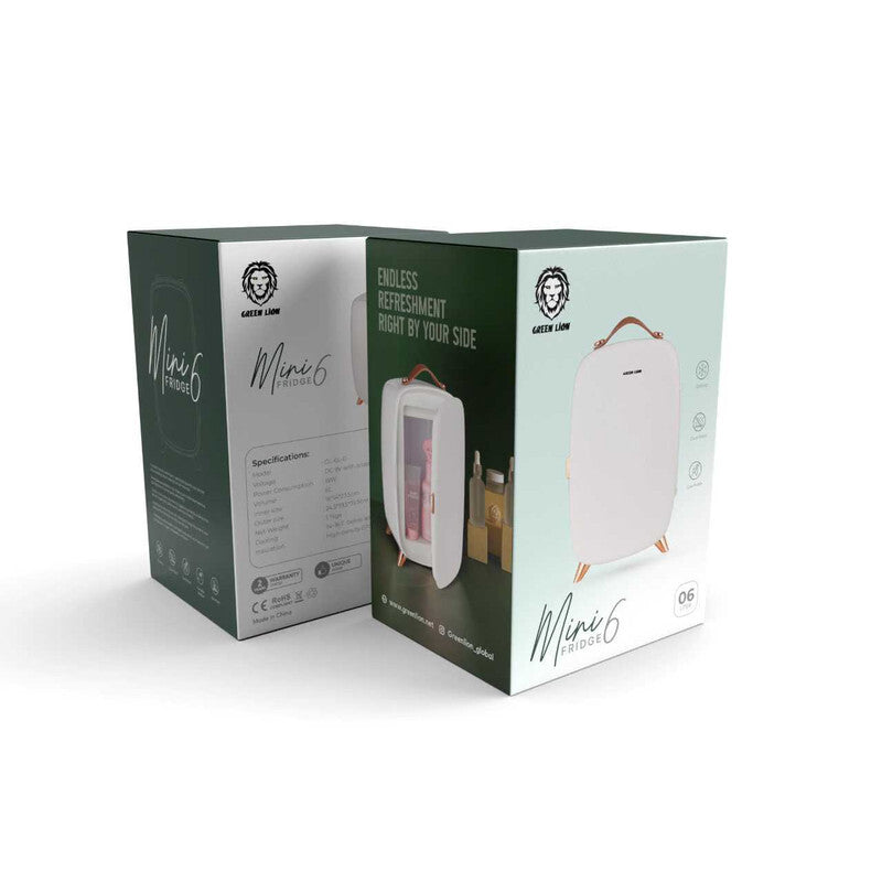 Green Lion Makeup Mini Fridge 6L 18W - White