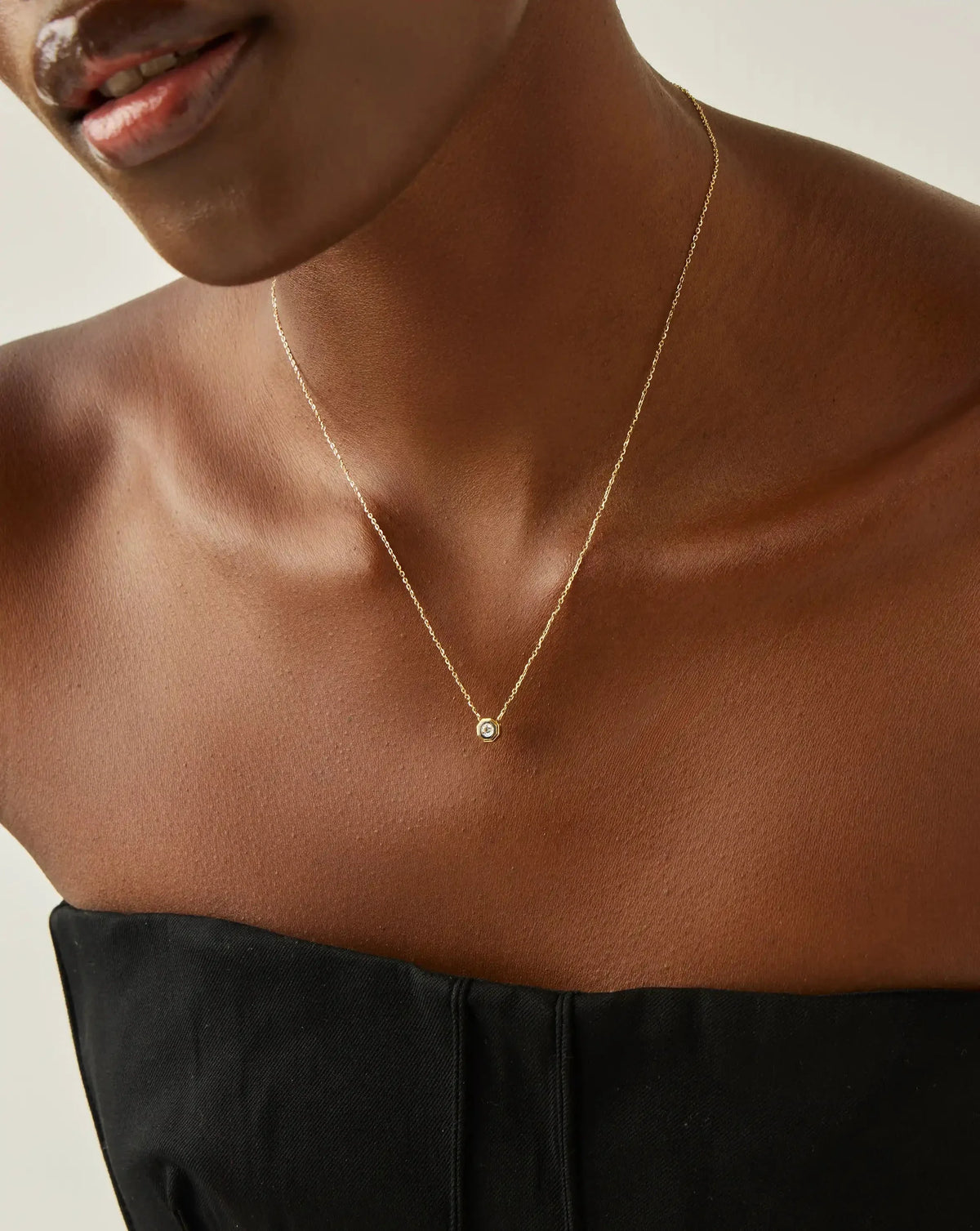 Lucy Williams Solid Gold Diamond Pendant Necklace | 14ct Solid Gold/Lab Grown Diamond